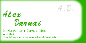 alex darnai business card